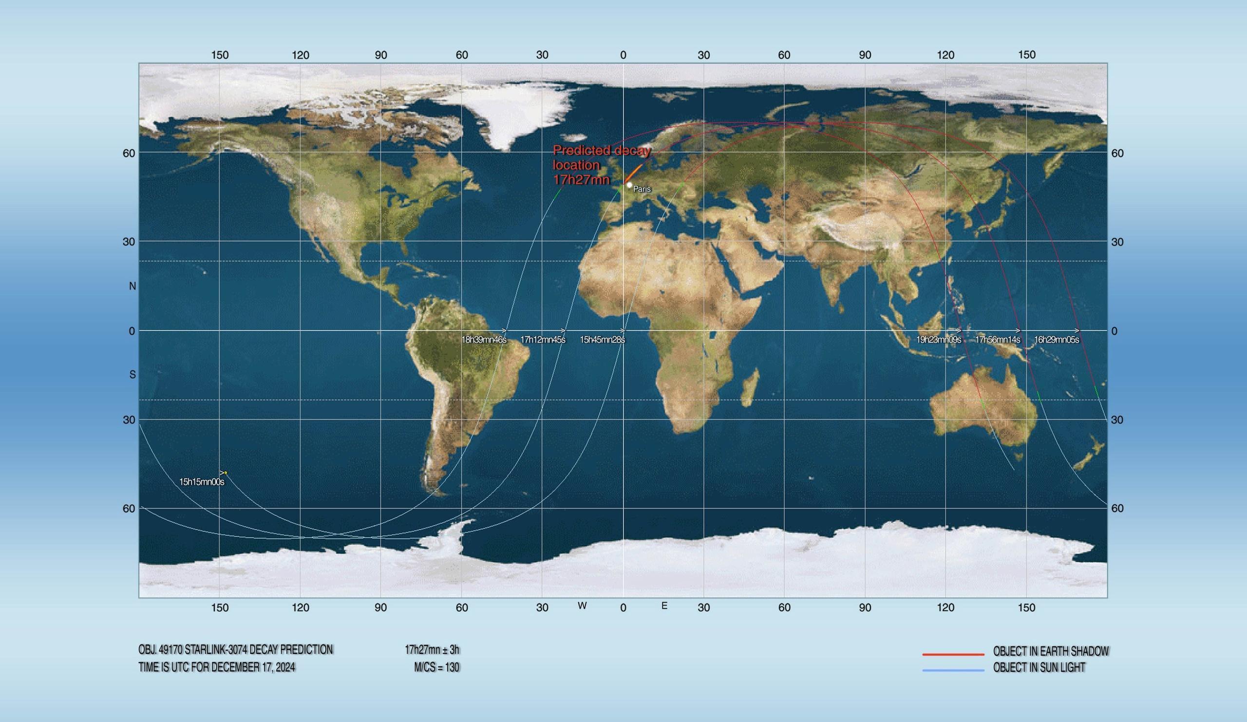Сегодня над Россией может сгореть спутник "Starlink"