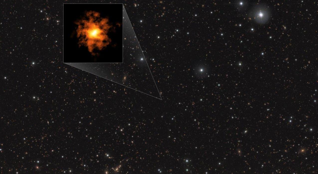 Астрономы впервые обнаружили вращающуюся дисковую галактику в ранней Вселенной